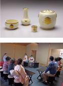 九州陶磁写真と小倉上庭園「抹茶・菓子のふるまい」写真