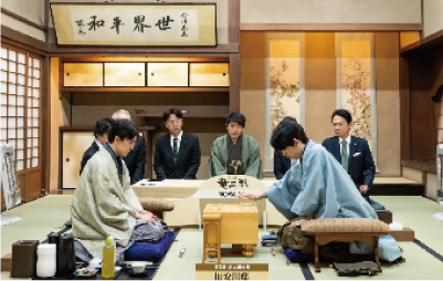 将棋界の最高棋戦竜王戦を旧安川邸で開催した写真