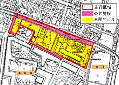 室町一丁目地区再開発事業区域図