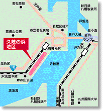 久岐の浜地区の案内図