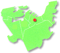 中島一丁目1番地区の市内における概ねの位置図 