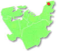 門司区本町地区の市内における概ねの位置図