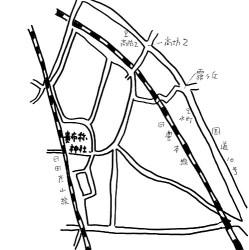 庚永二年銘自然石梵字板碑荘の地図