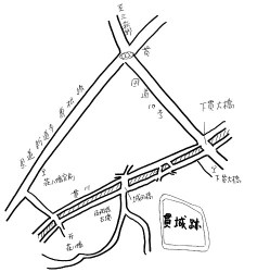 貫城跡の地図