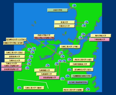 関門地区大学マップ