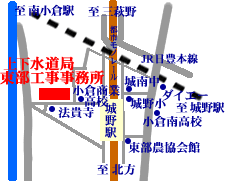 東部工事事務所の地図