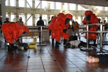 集団救急救助訓練の写真