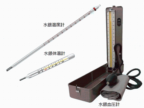 水銀体温計・水銀血圧計・水銀温度計の画像