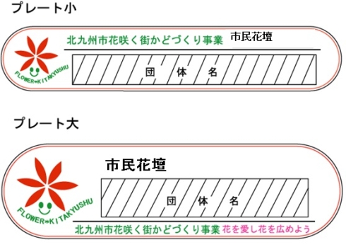 市民花壇プレートの図