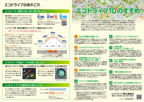 エコドライブ10のすすめのリーフレット画像