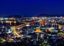 高塔山からの夜景の写真