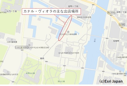 出店場所の地図