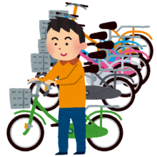 「自転車は決められた場所で」のイラスト