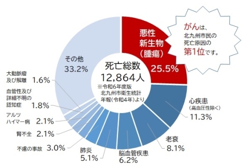 北九州市民の死因グラフ画像