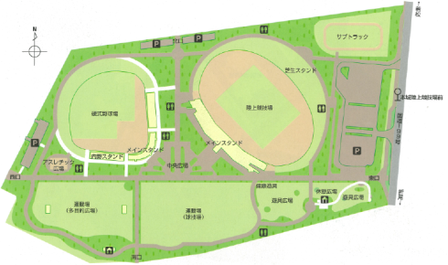 本城公園の平面図