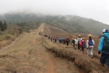 貫山登山の様子