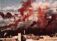 【1960年代】煙に覆われた大空の写真