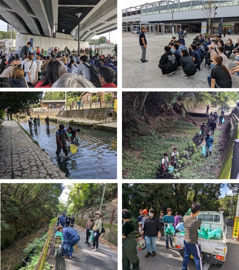 堀川いっせい清掃の風景