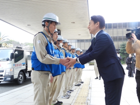 令和6年能登半島地震被災地支援 保健師等応援職員派遣「出発式」