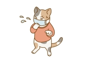 感染の症状が出ているイラスト