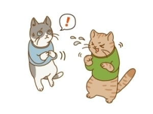 症状が出ているイラスト