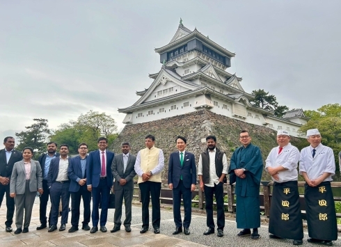 インド・テランガナ州首相と市長による会談の様子