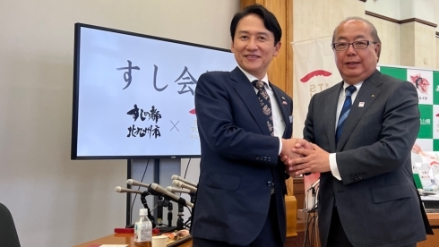 「すし会談」の様子