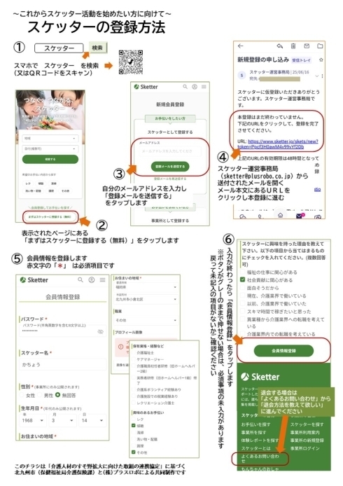 スケッター登録方法