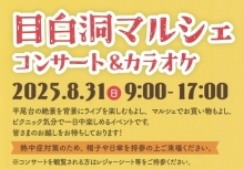 目白洞マルシェ&コンサートのチラシ(一部)
