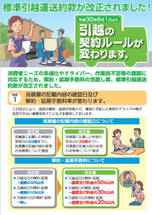 標準引越運送約款が改正されました（PDF形式：697KB）
