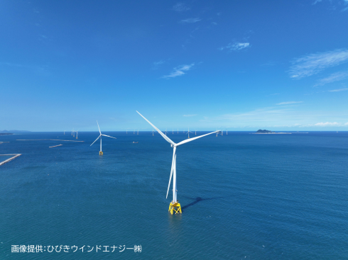 北九州響灘洋上ウインドファーム（画像提供：ひびきウインドエナジー株式会社）