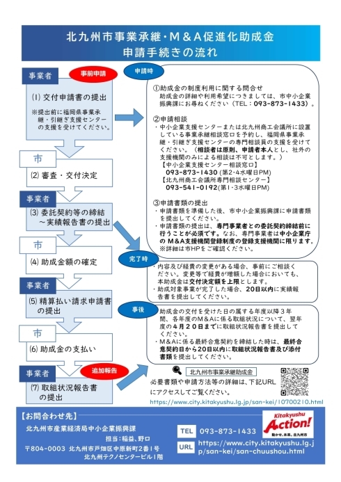 令和8年度事業承継・M＆A促進化助成金チラシ