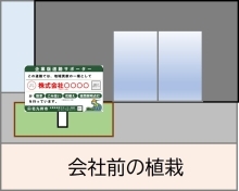  設置場所イメージ(企業の植栽)