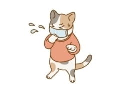 感染の症状が出ているイラスト