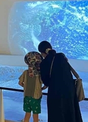 ビジターセンター見学の様子