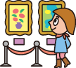 絵画鑑賞イラスト