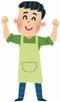 エプロン男子イラスト