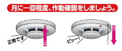 住宅用火災警報器作動確認イラスト