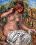 ピエール＝オーギュスト・ルノワール 《泉による女》1914年、大原美術館蔵