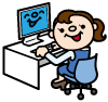 パソコン女子イラスト