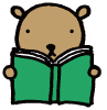 読書する動物イラスト