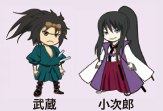 武蔵と小次郎イラスト