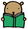 読書する動物イラスト