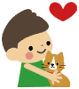 子どもとペットイラスト