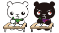 受講するていたんとブラックてんたんイラスト