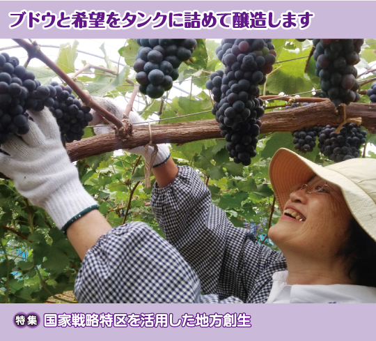 ブドウと希望をタンクに詰めて醸造します　特集　国家戦略特区を活用した地方創生