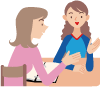相談しているイラスト