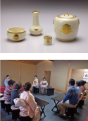 九州陶磁写真と小倉上庭園「抹茶・菓子のふるまい」写真