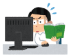 学習する男性イラスト