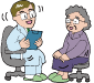 医者に相談している患者さんイラスト